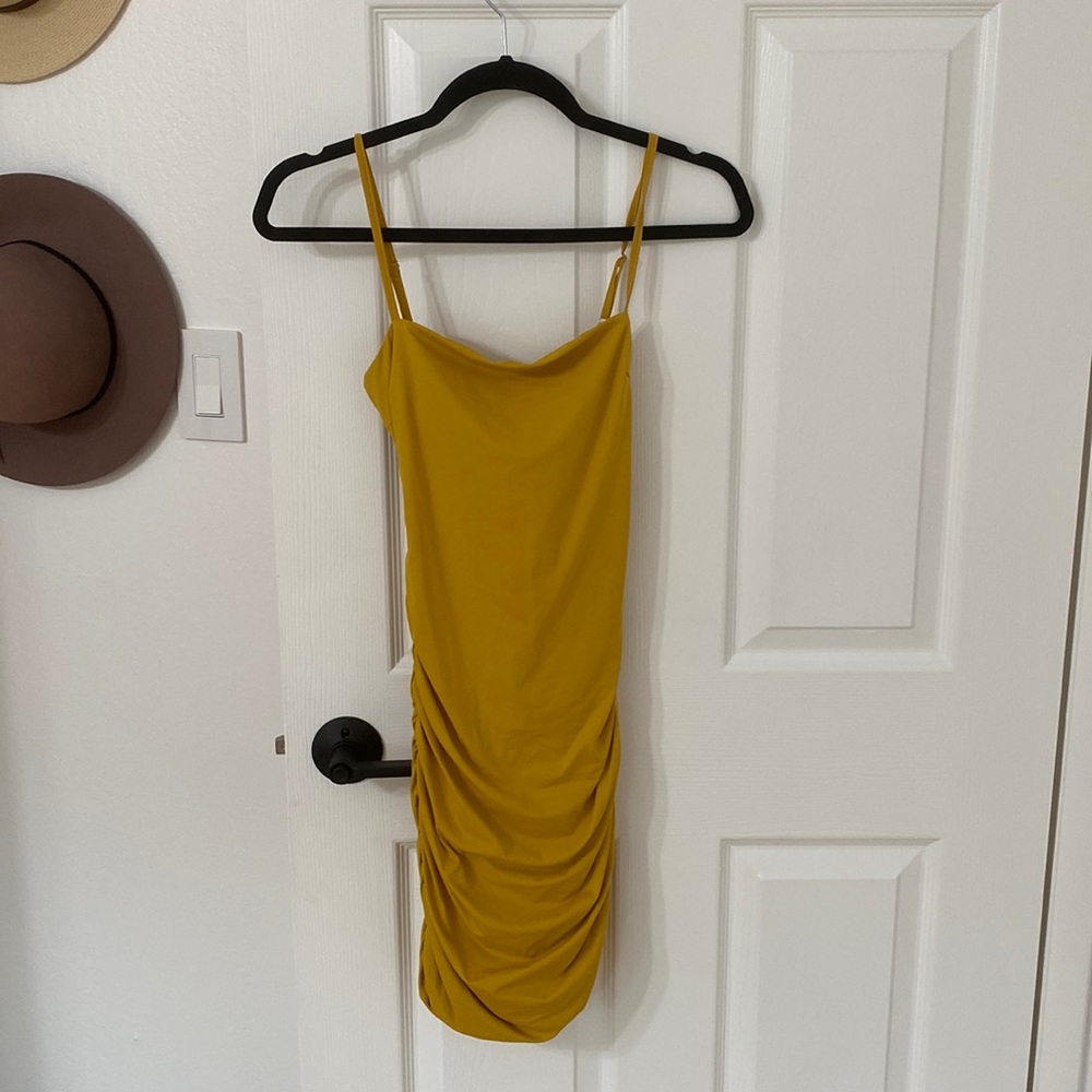 Mustard yellow dress. Purchased from Nordstrom. Tiger Mist Size S.